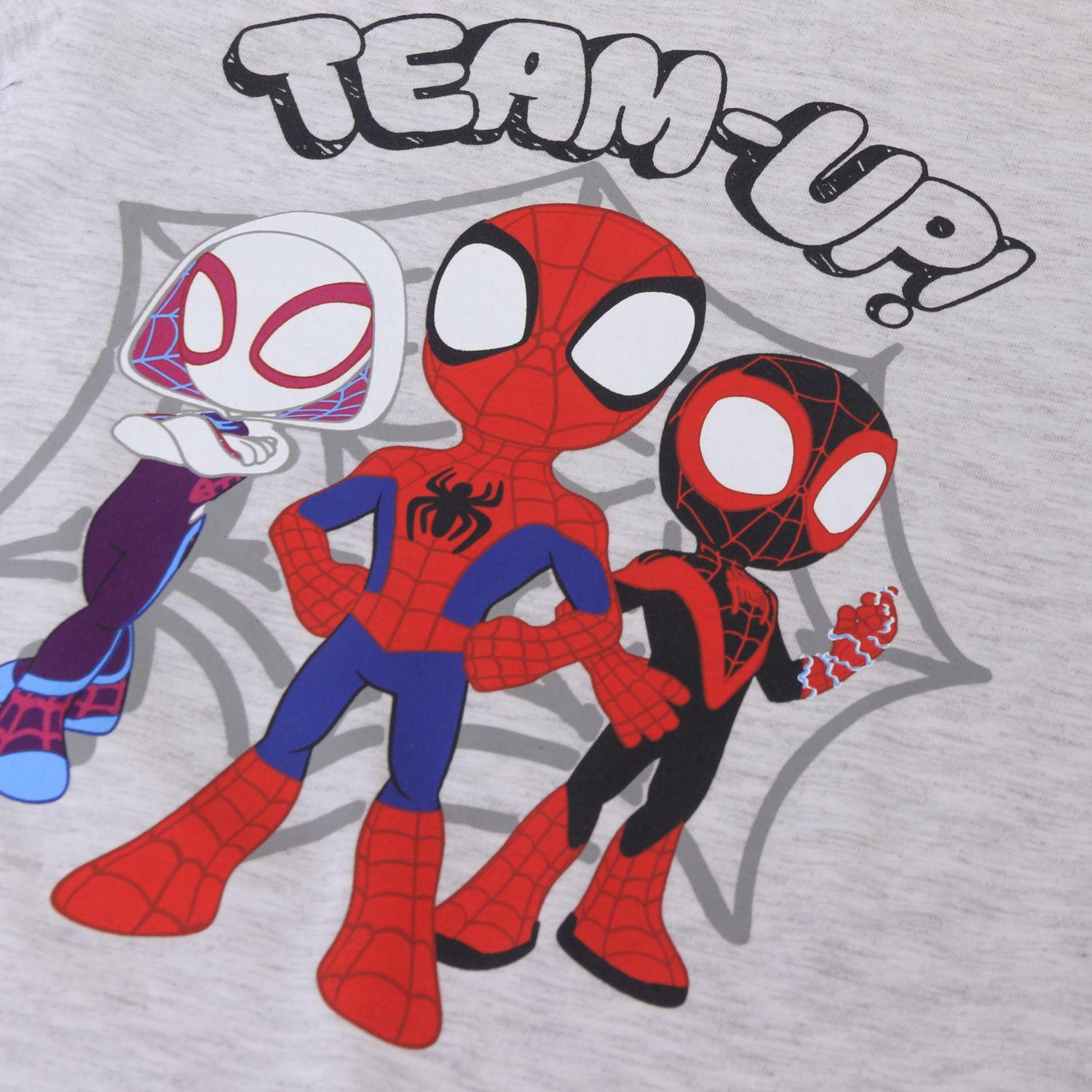Conjunto Niño Team Up Spidey Blanco Marvel-2