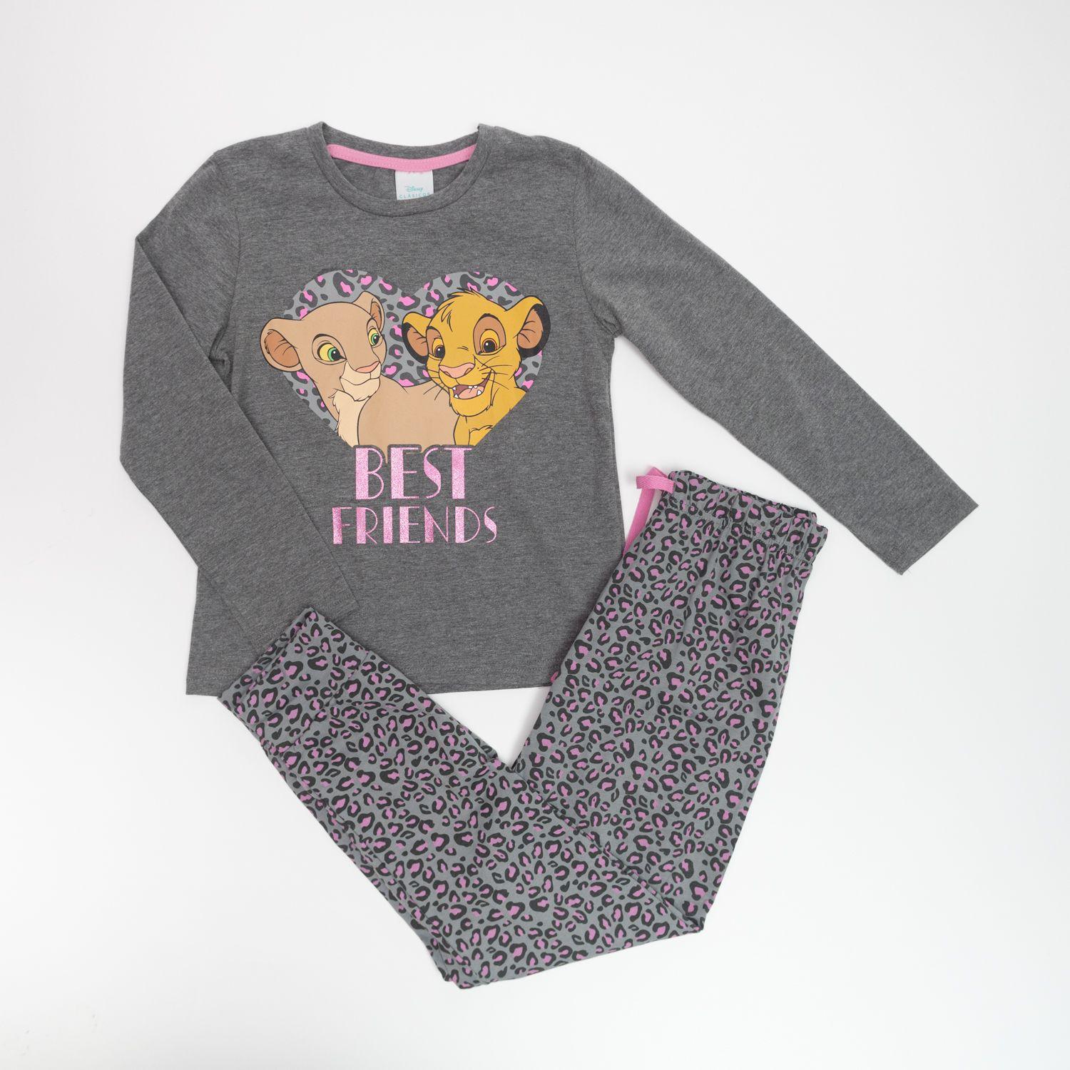Pijama Niña Rey León BFF Gris Disney-0