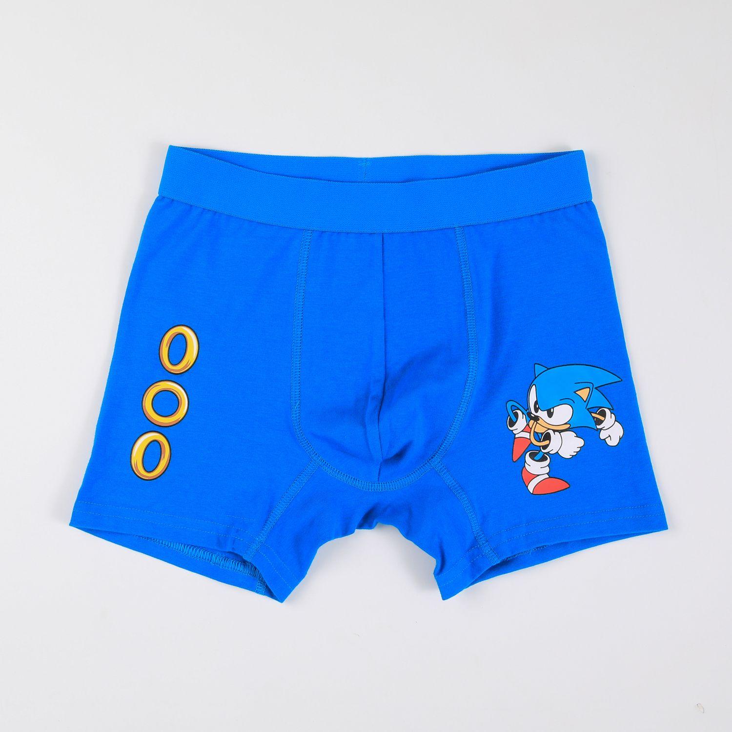 Tripack Bóxer Niño Full Print Azul Sonic-2