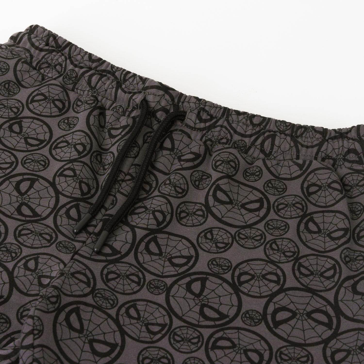 Pantalón de Buzo Niño Full Print Caras Spiderman Gris Marvel-2