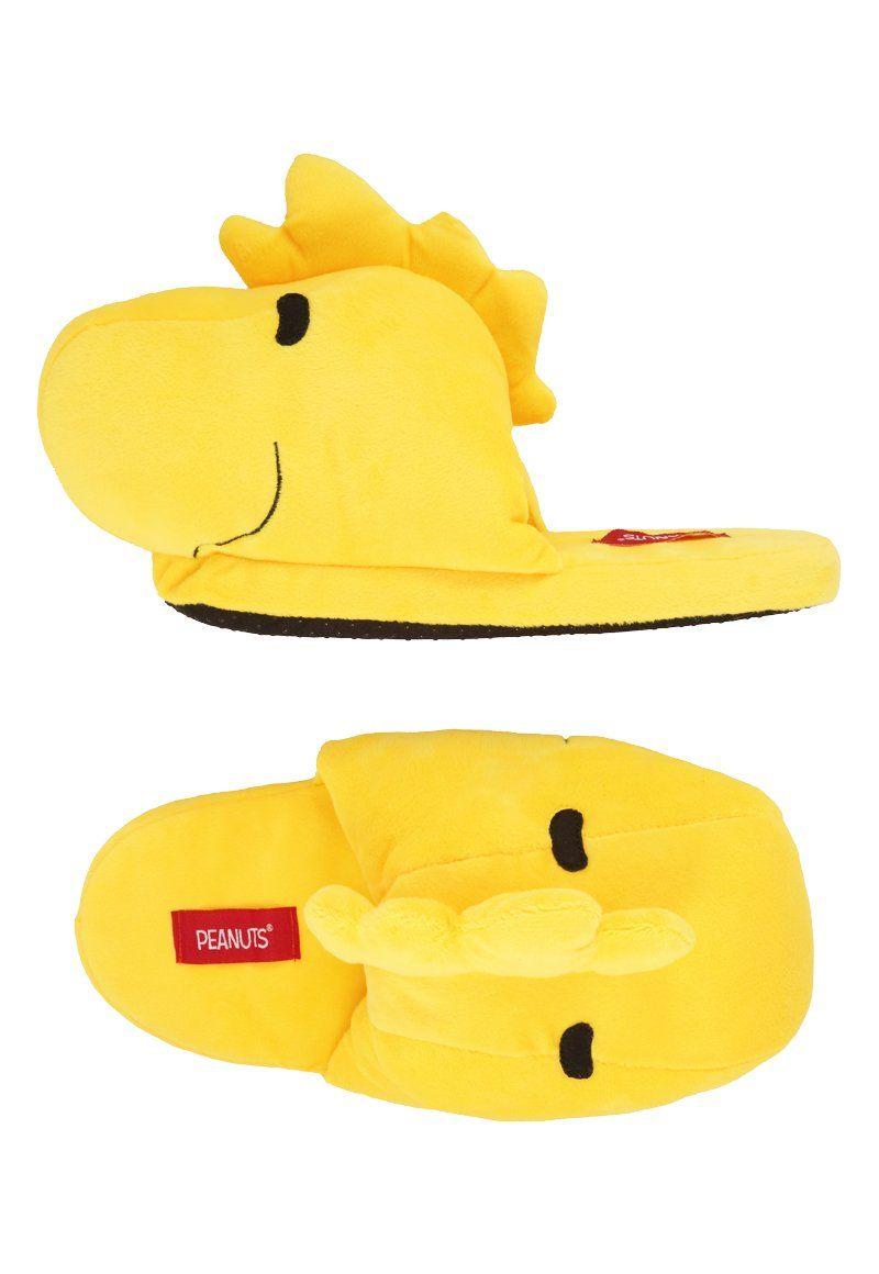 Pantufla 3D Mujer Woodstock Face Amarillo Snoopy-1