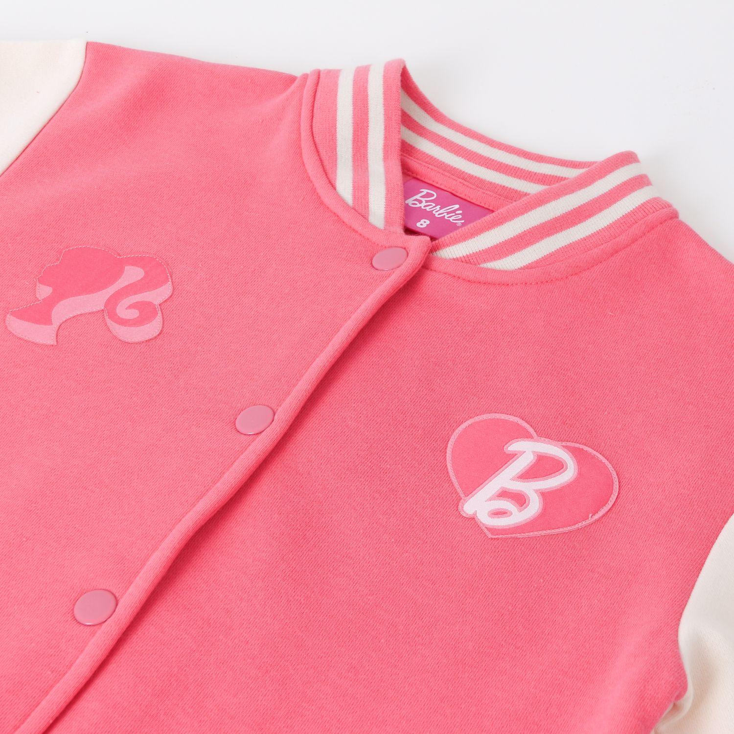Chaqueta Niña College Bomber Logo Barbie Rosado Barbie-2