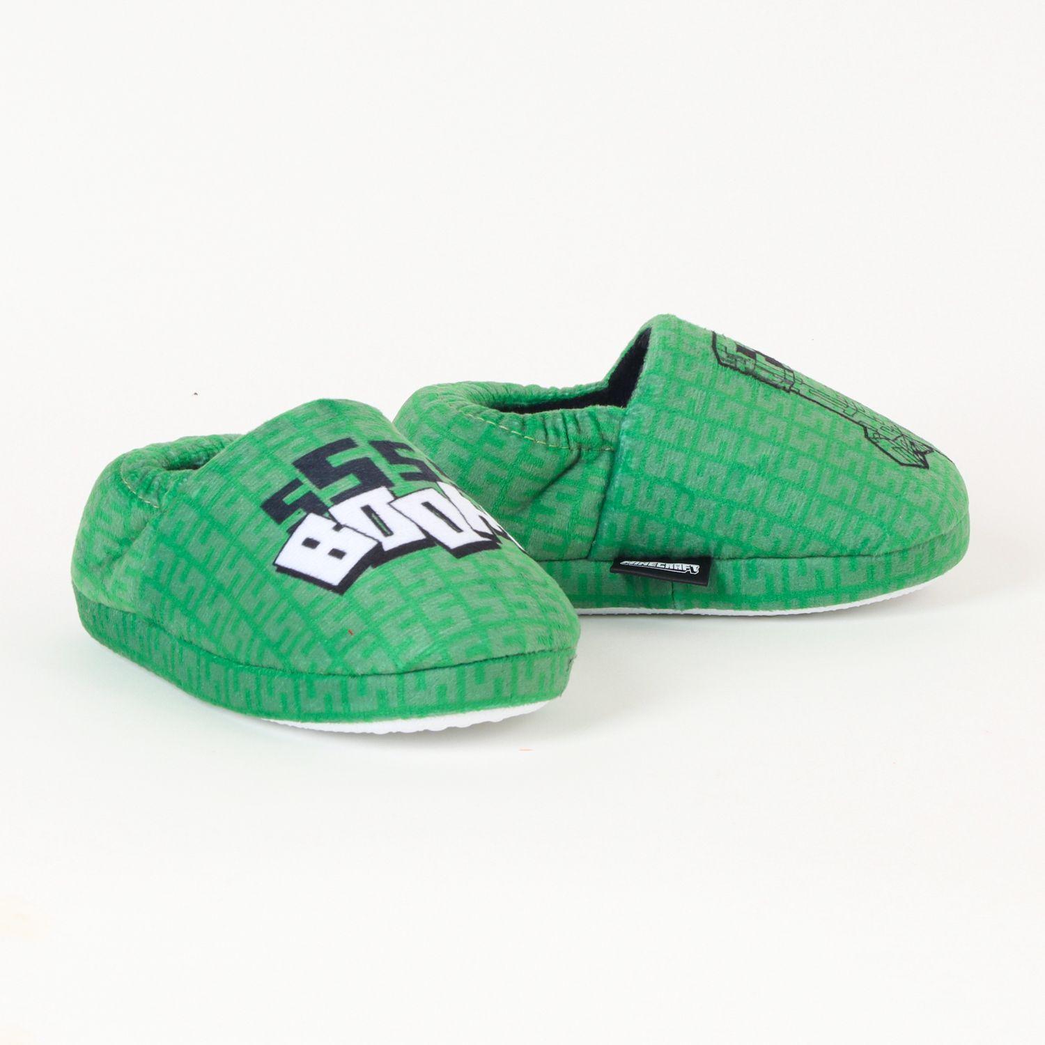 Pantufla Niño Sss Boom Verde Minecraft-0