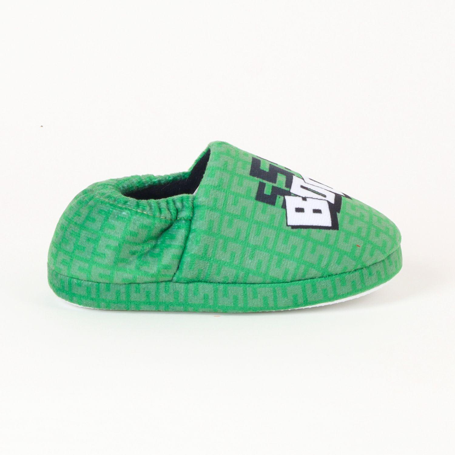 Pantufla Niño Sss Boom Verde Minecraft-1