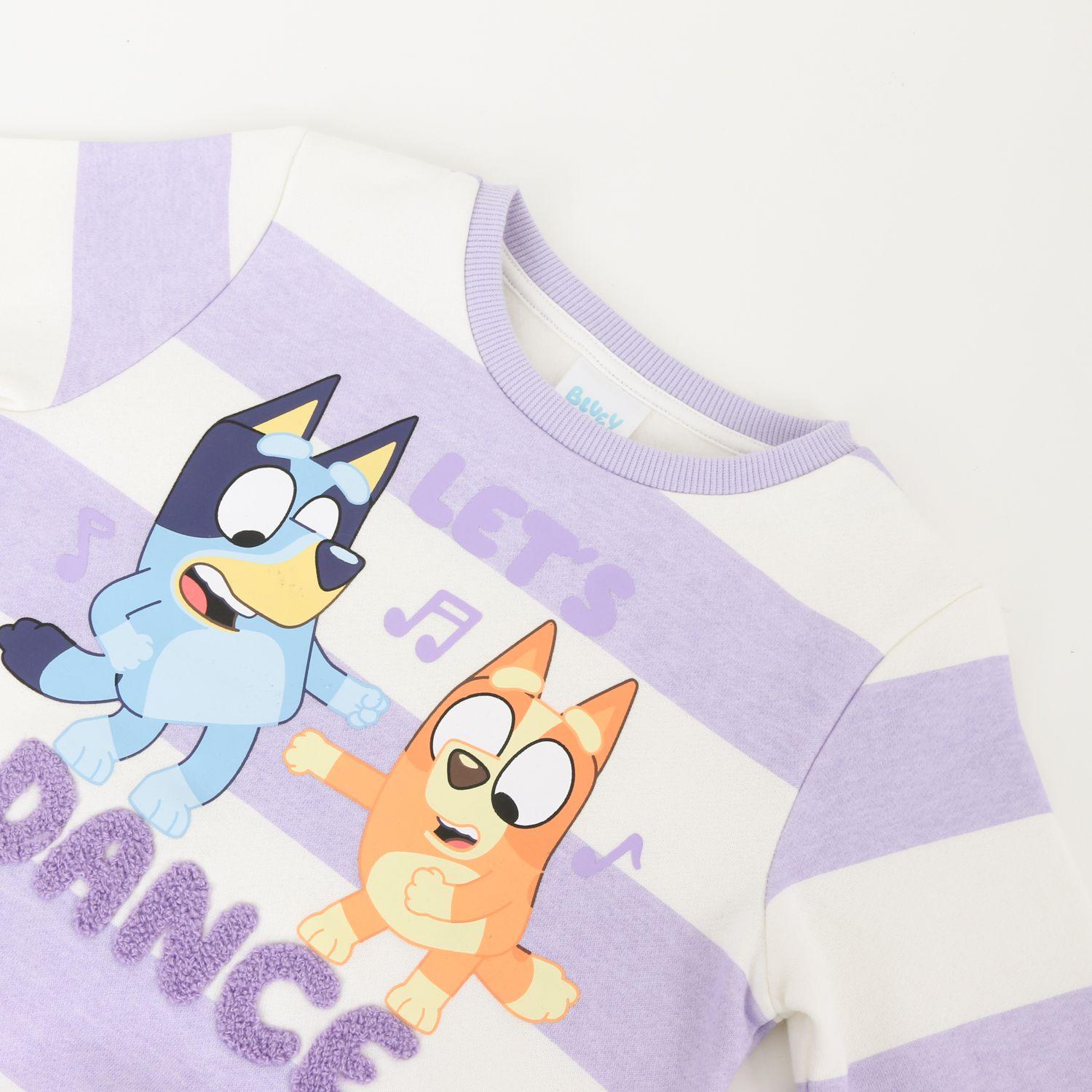 Conjunto Buzo Niña Rayas Lets Dance Morado Bingo & Bluey-2