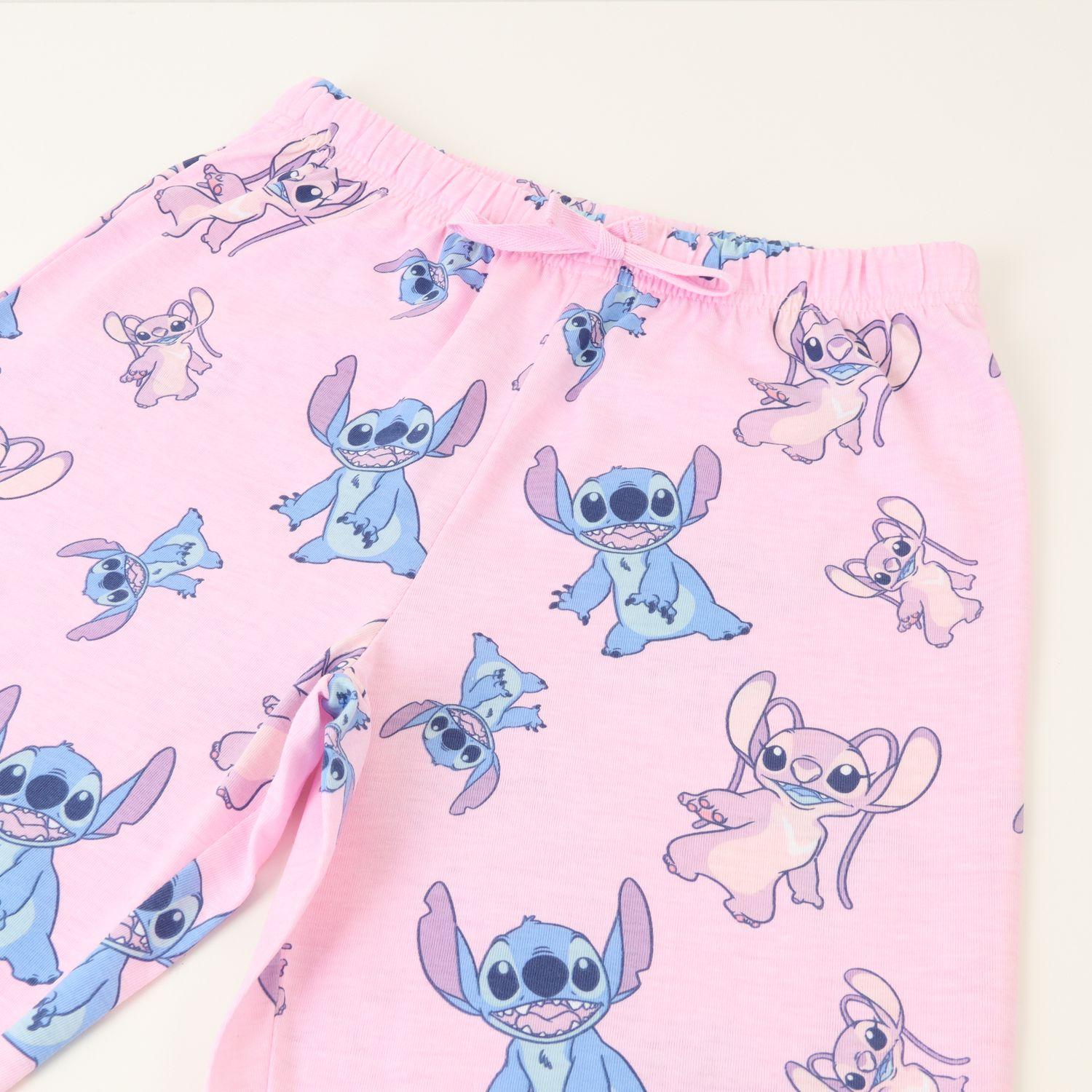 Conjunto Pijama Niña Lilo & Stitch Angel Print Rosado Disney-2