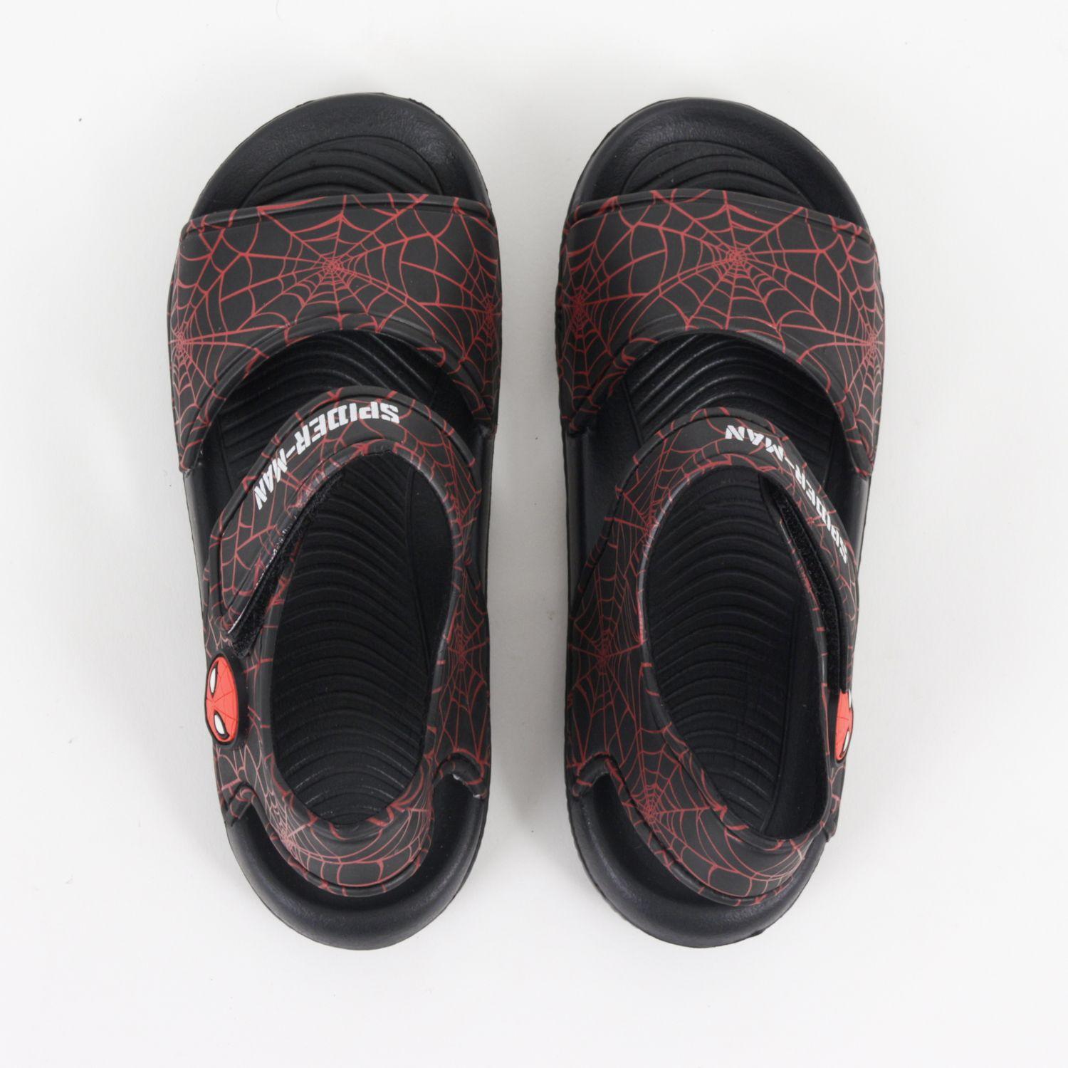 Sandalia Niño Negro Cabeza Spiderman Marvel-2