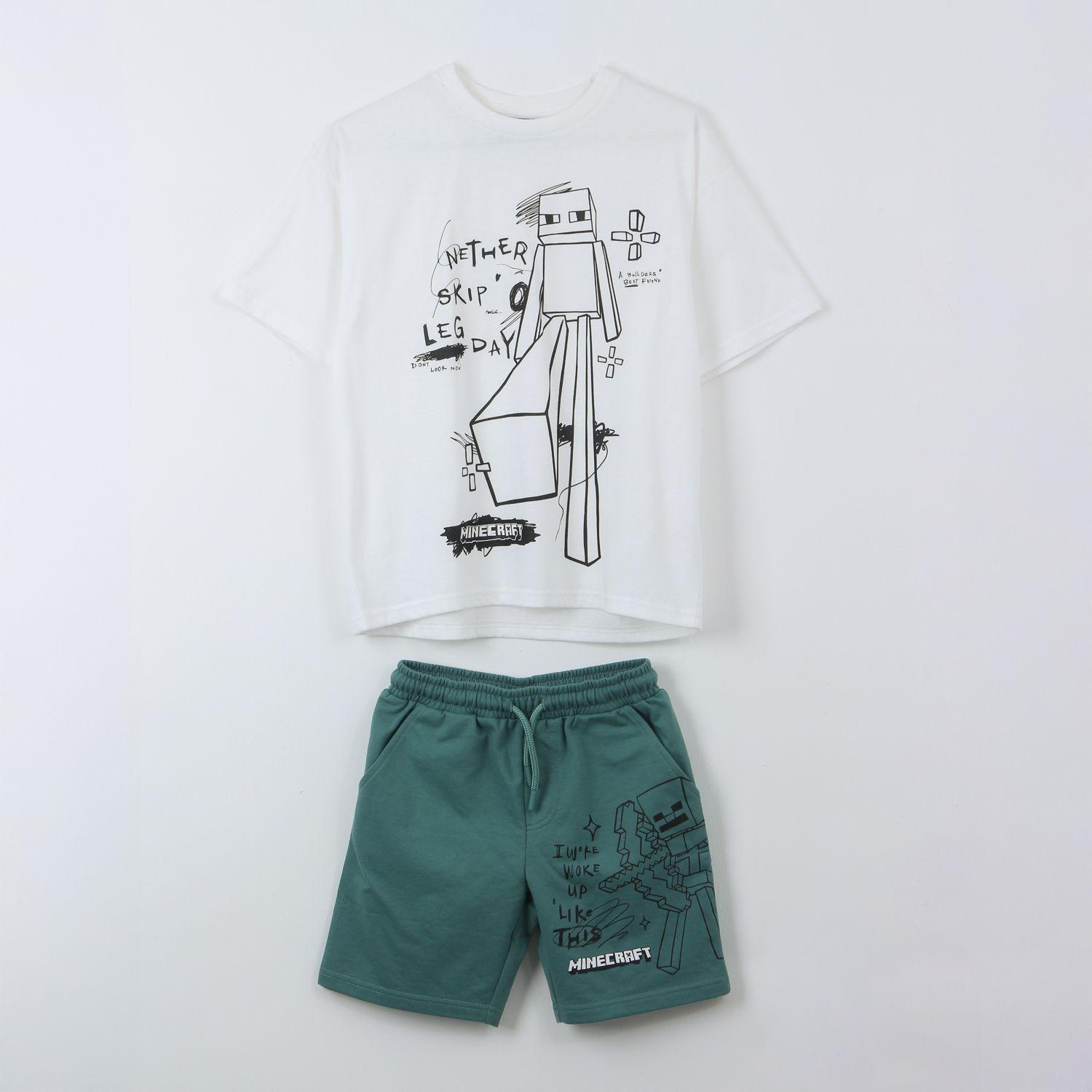 Conjunto Niño Minecraft Blanco-0