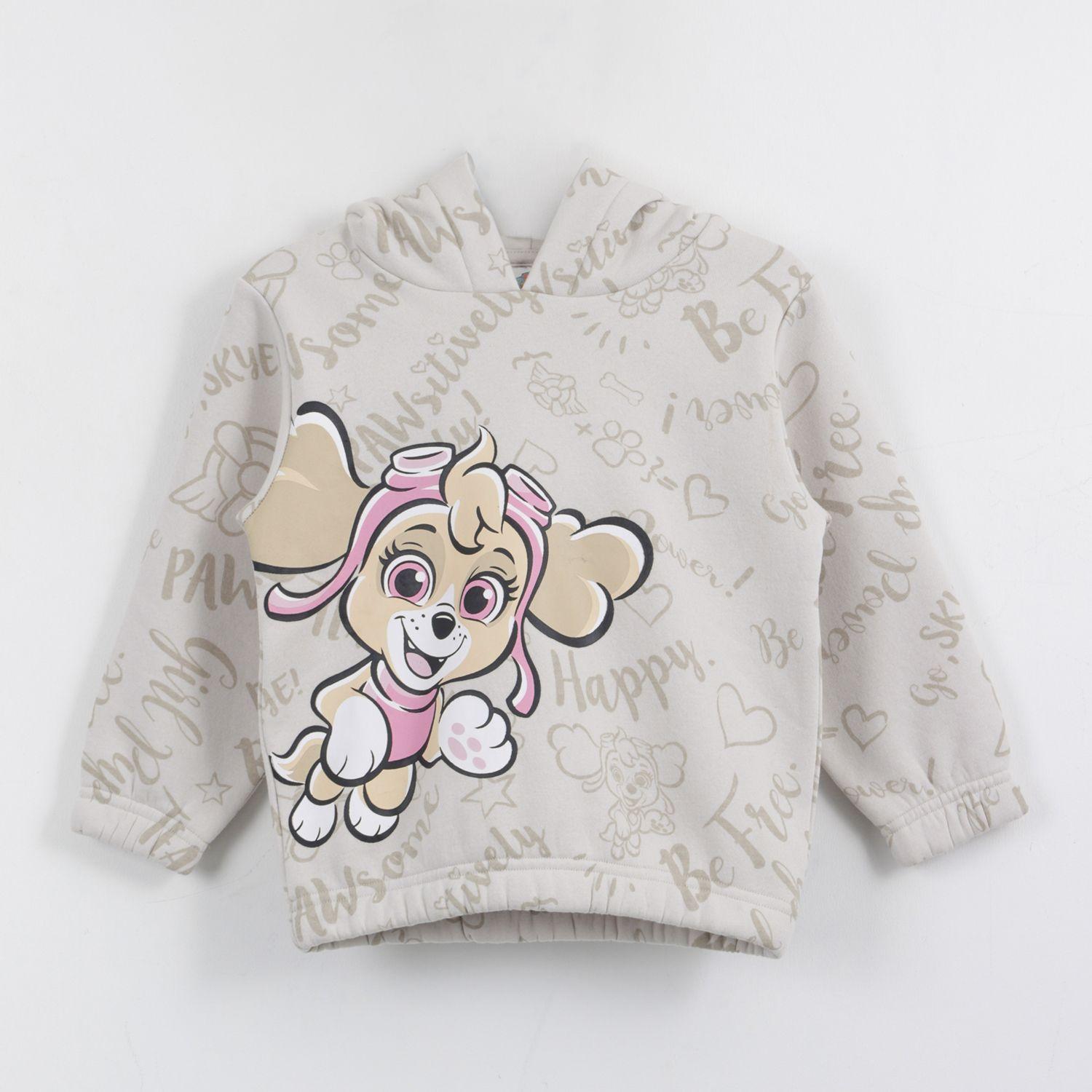 Polerón Niña Hoodie Print Happy Skye Gris Paw Patrol-0