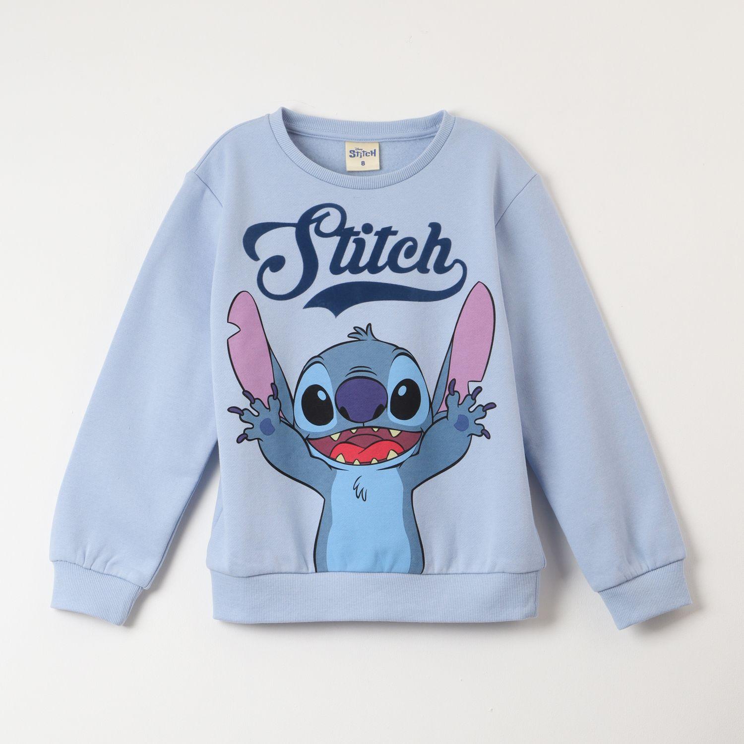 Poleron Cerrado Niña Lilo & Stitch Surprice Celeste Disney-0
