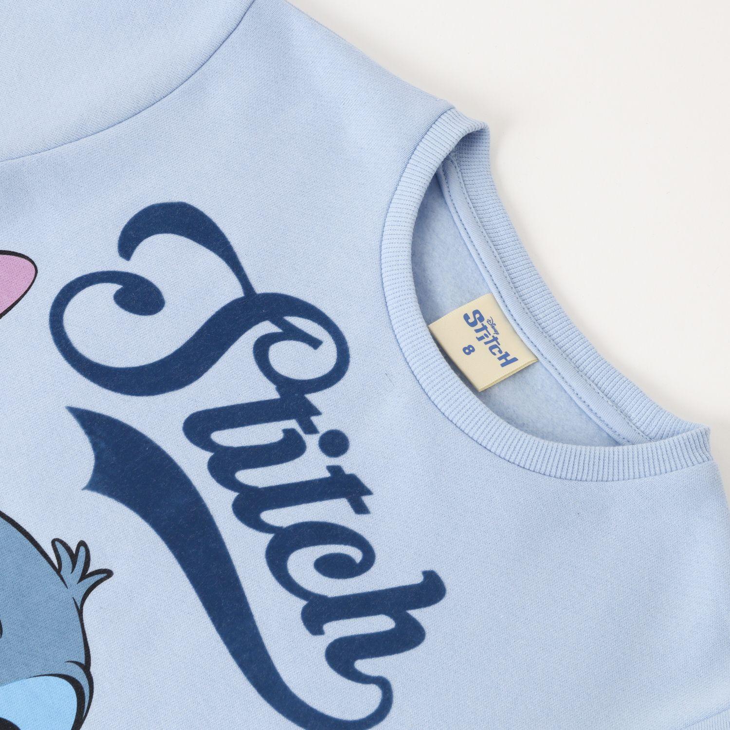 Poleron Cerrado Niña Lilo & Stitch Surprice Celeste Disney-1