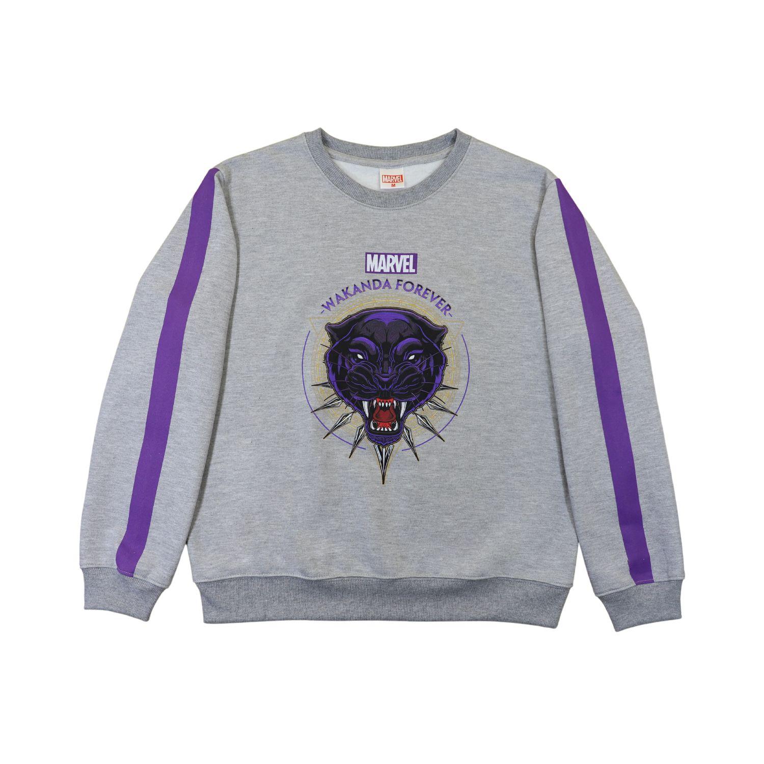 Poleron Mujer Black Panther Wakanda Gris Marvel-0