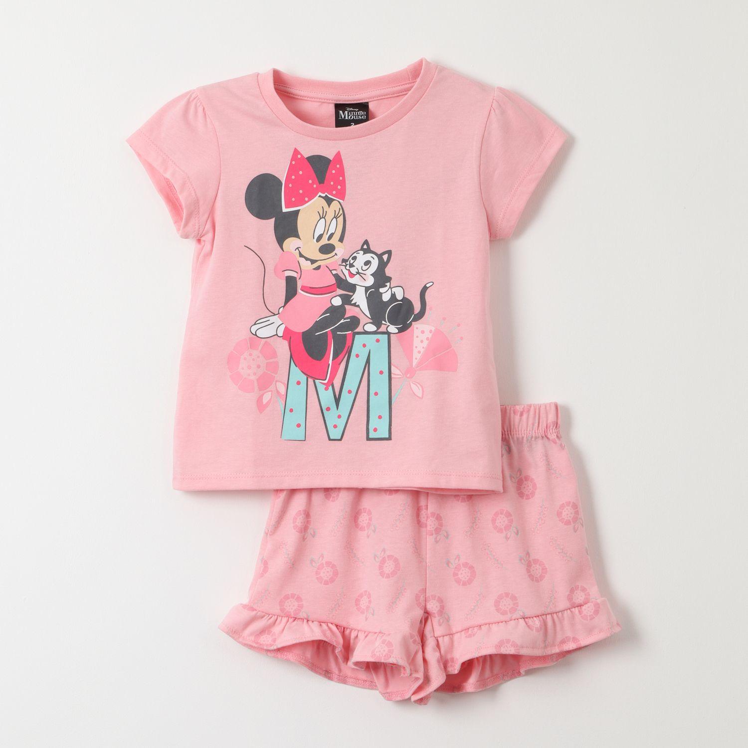 Pijama Corto Niña Minnie Amigos Rosado Disney-0