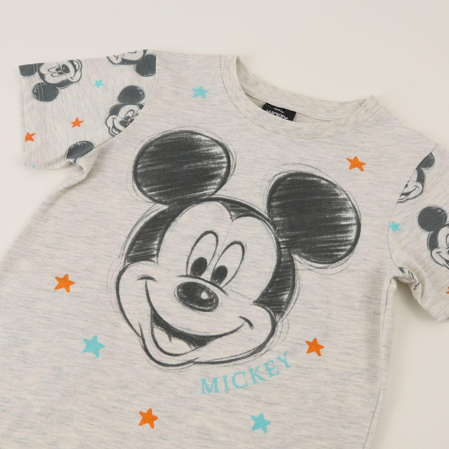 Pijama Manga Corta Niño Gris Estrellas Mickey Disney-2