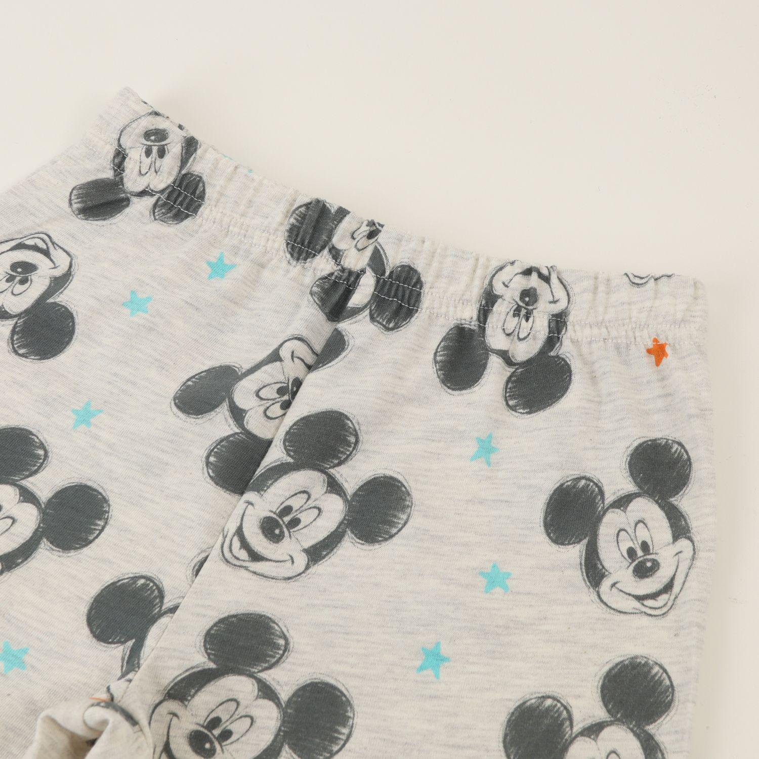 Pijama Manga Corta Niño Gris Estrellas Mickey Disney-3