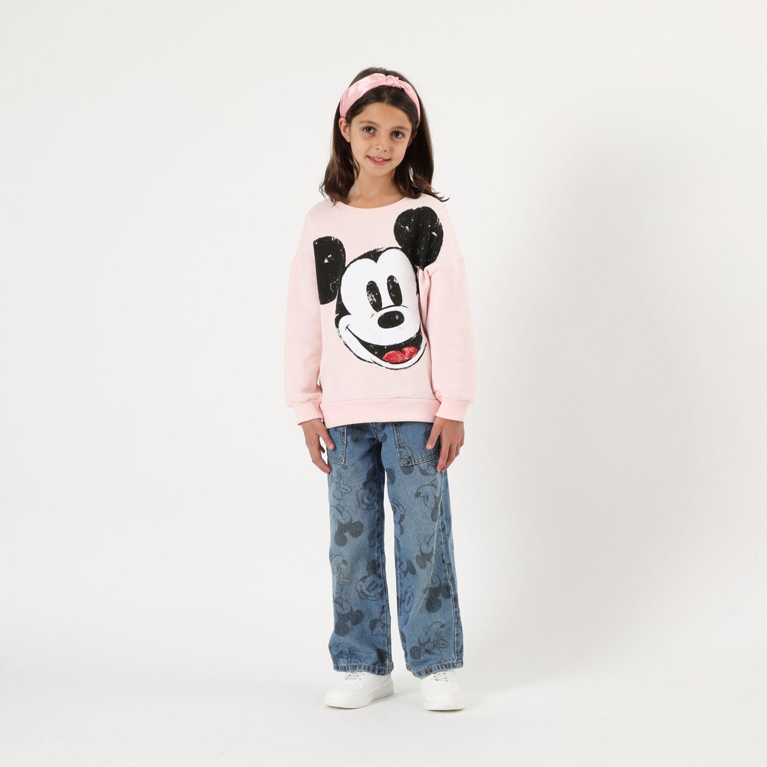 Poleron Cerrado Niña Mickey Happy Rosado Disney-0