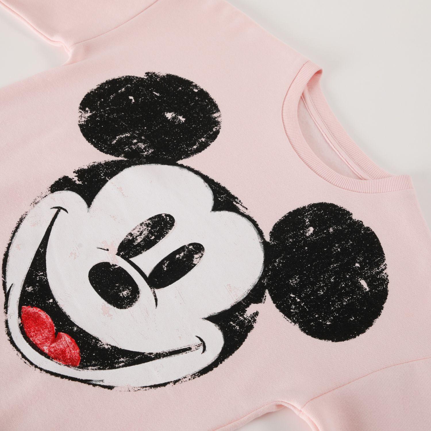 Poleron Cerrado Niña Mickey Happy Rosado Disney-4