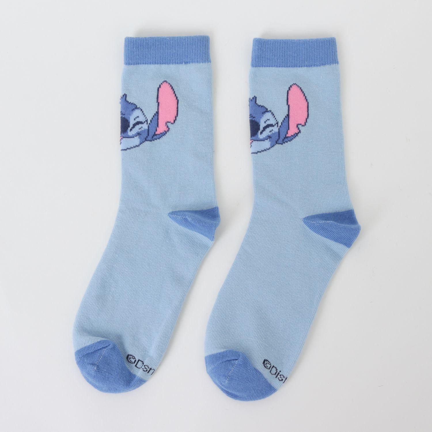 Bipack Calcetines Niña Full Print Lilo Stitch Celeste Disney-2