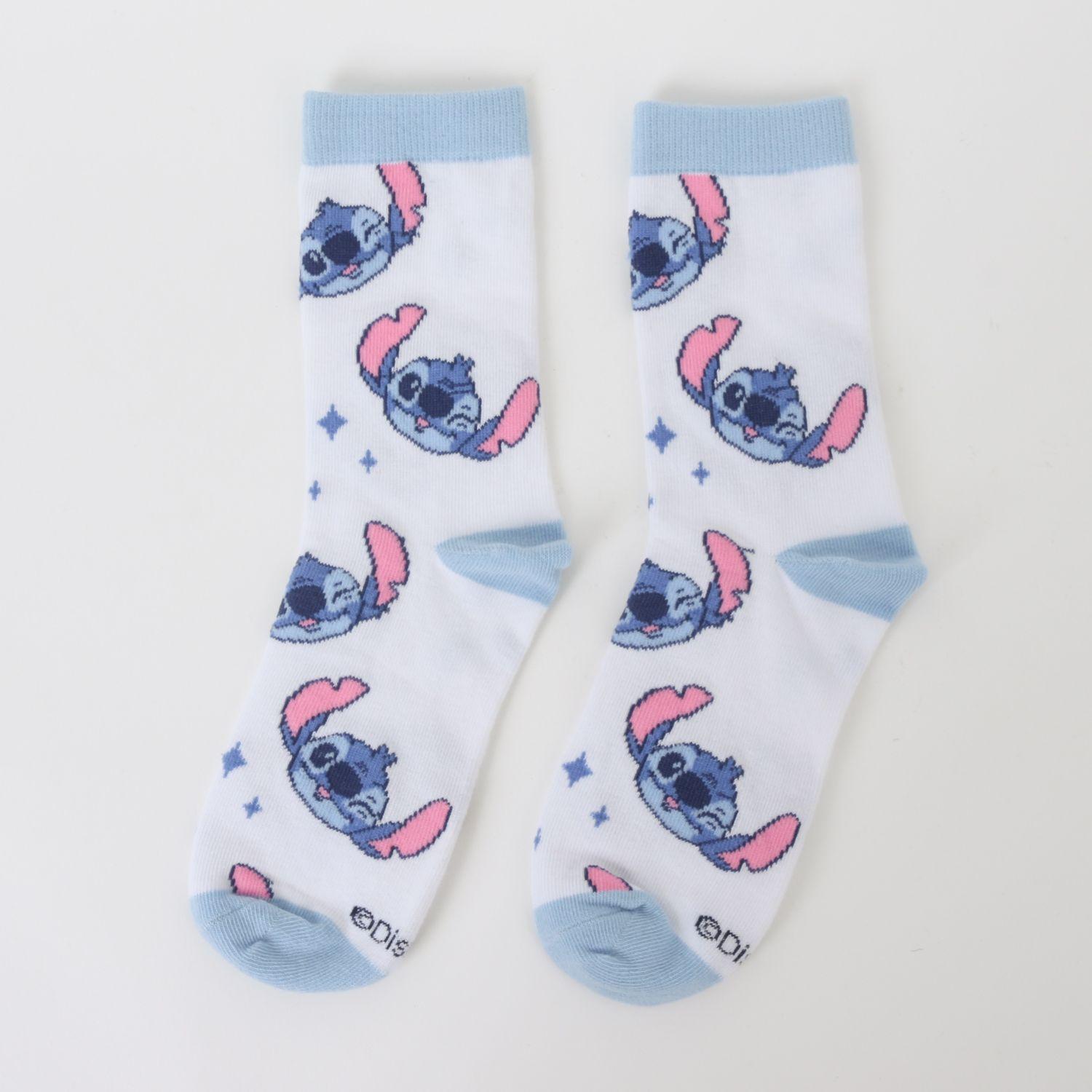 Bipack Calcetines Niña Full Print Lilo Stitch Celeste Disney-4