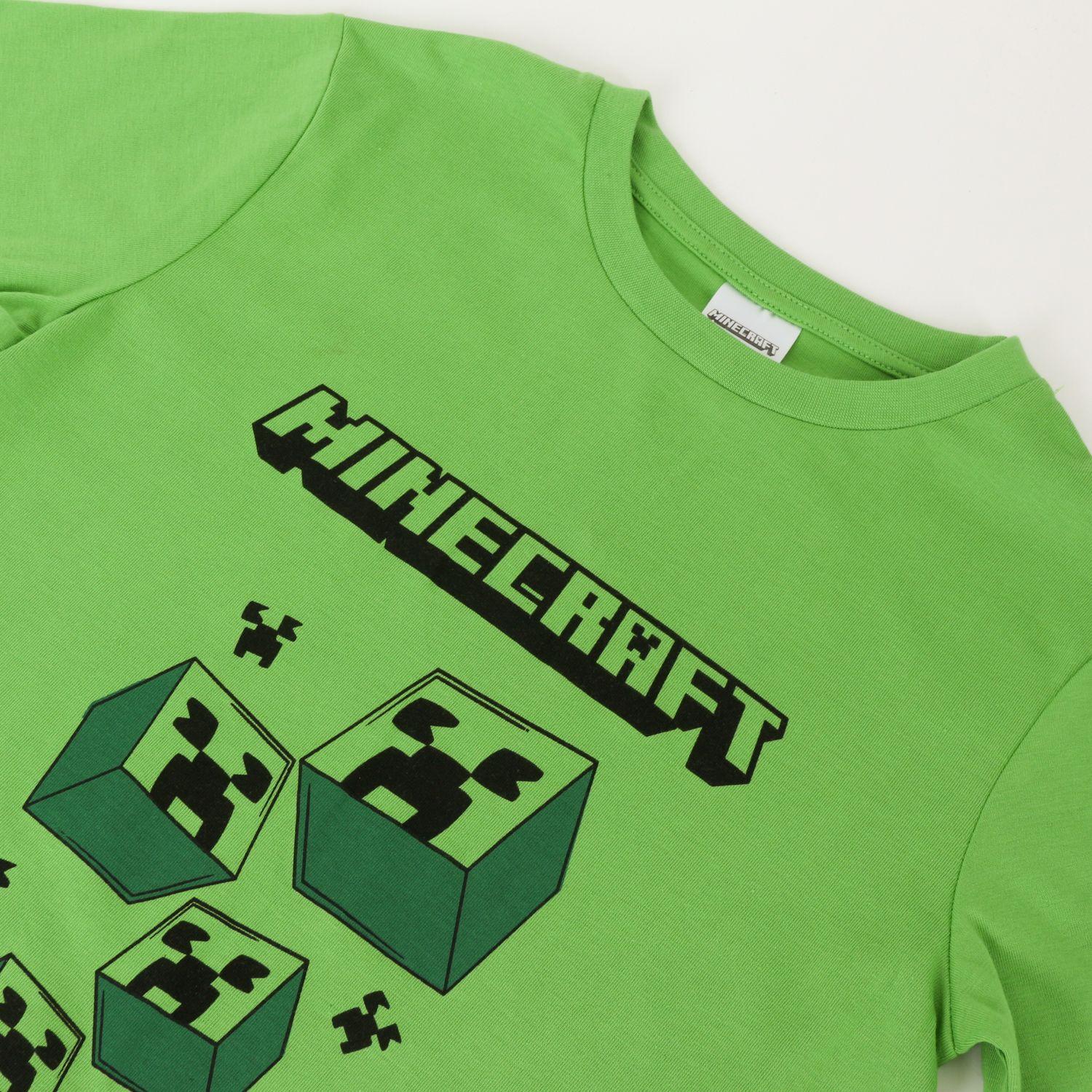 Pijama Manga Larga Niño Creepers Verde Minecraft-2