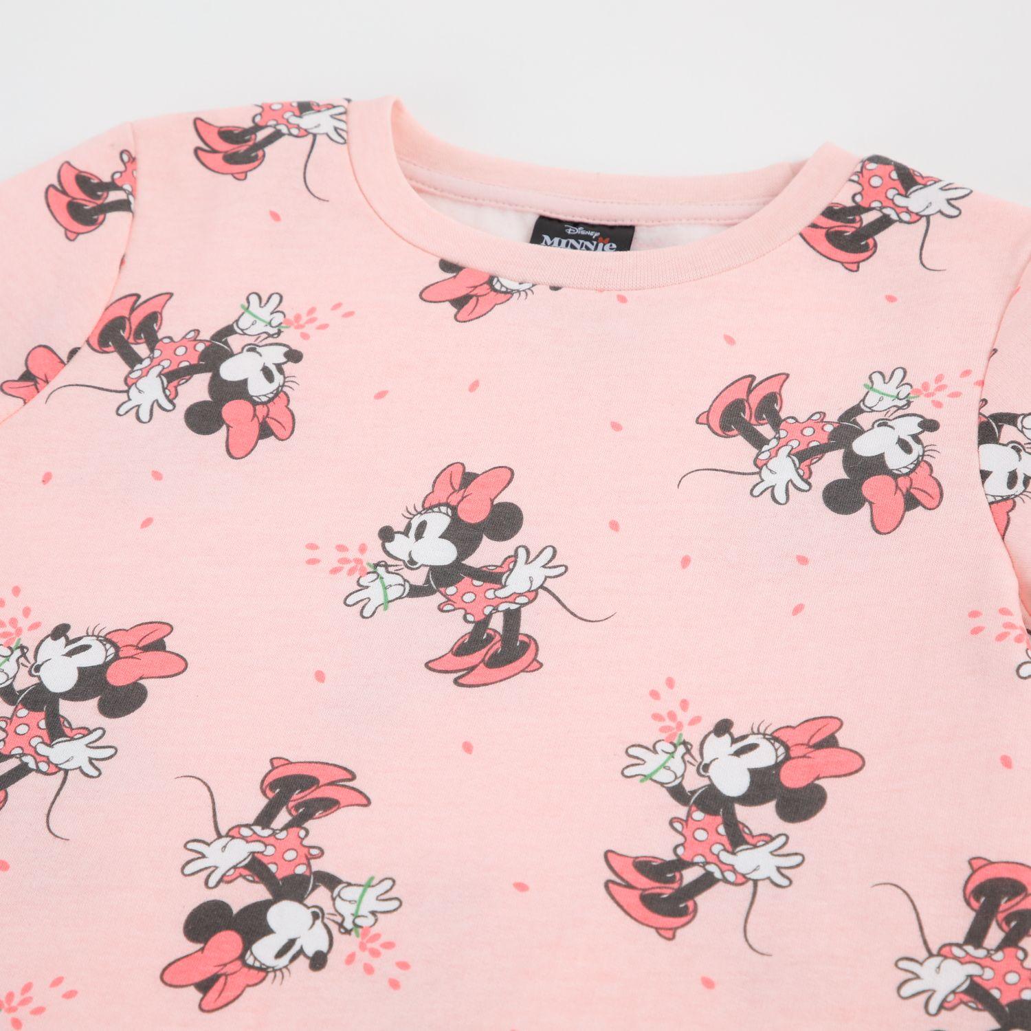 Pijama Manga Larga Niña Full Print Minnie Mouse Rosa Disney-2