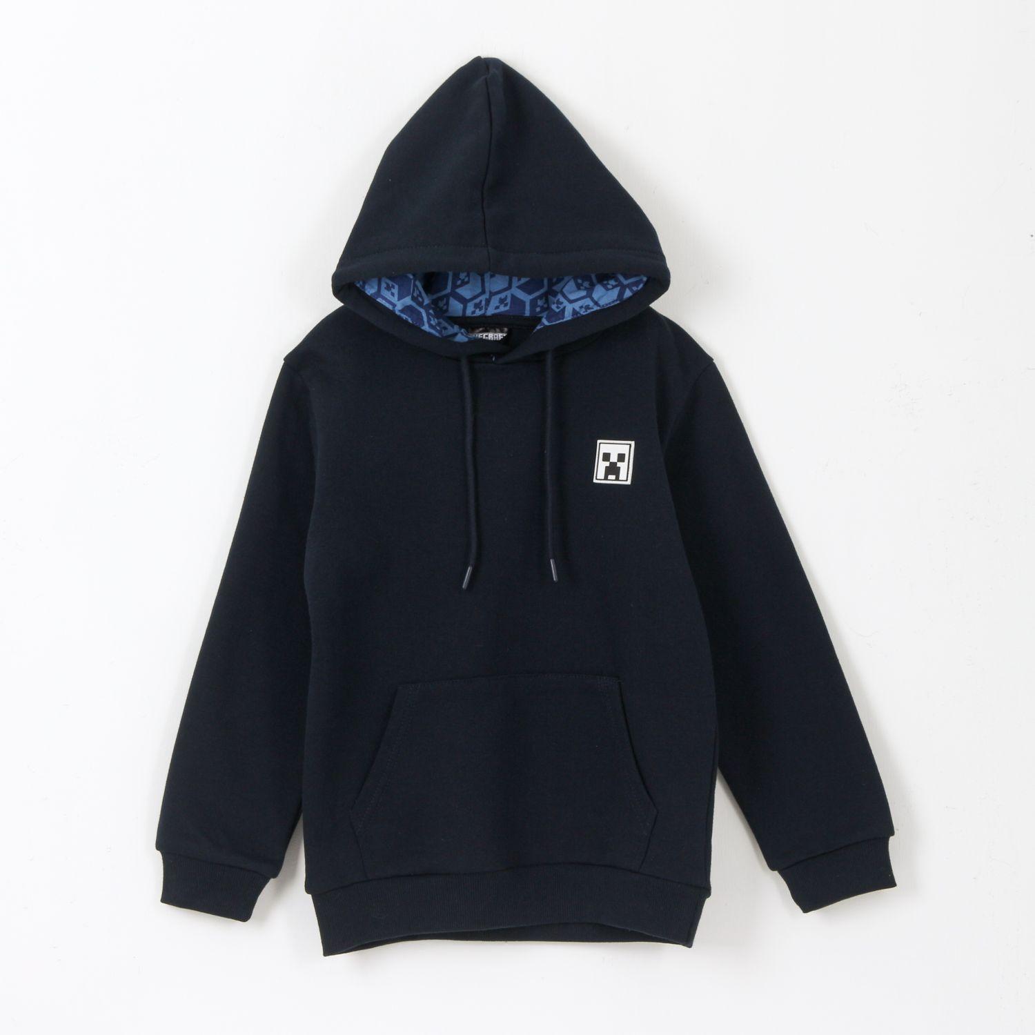 Polerón Escolar Niño Hoodie Azul Marino Minecraft-0