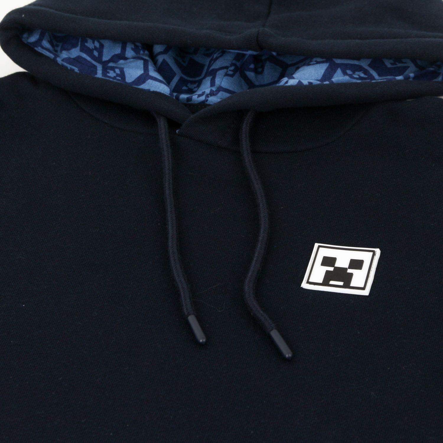 Polerón Escolar Niño Hoodie Azul Marino Minecraft-2