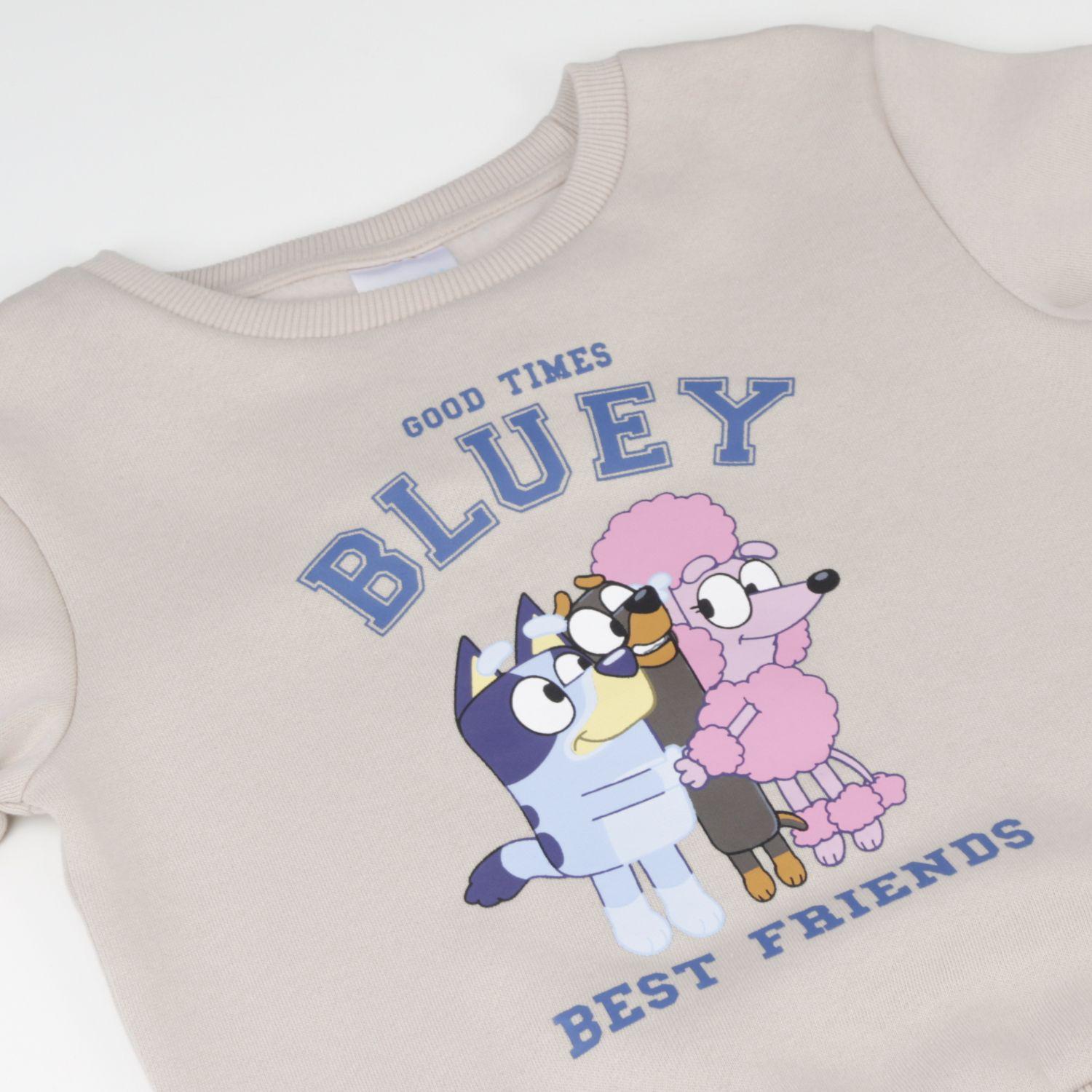 Polerón Cerrado Niño Best Friends Beige Bluey-2