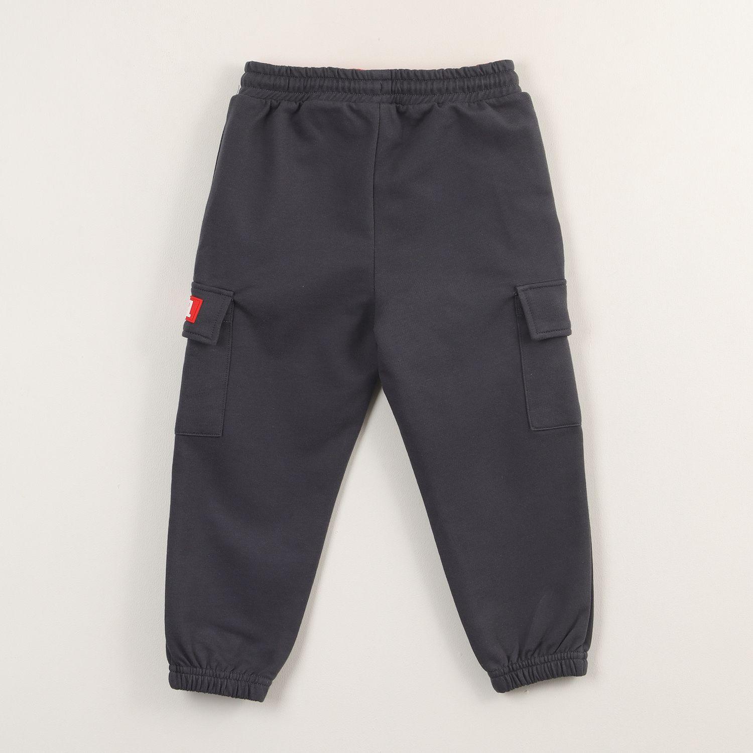 Pantalon Cargo De Buzo Niño Spiderman Web Gris Marvel-2