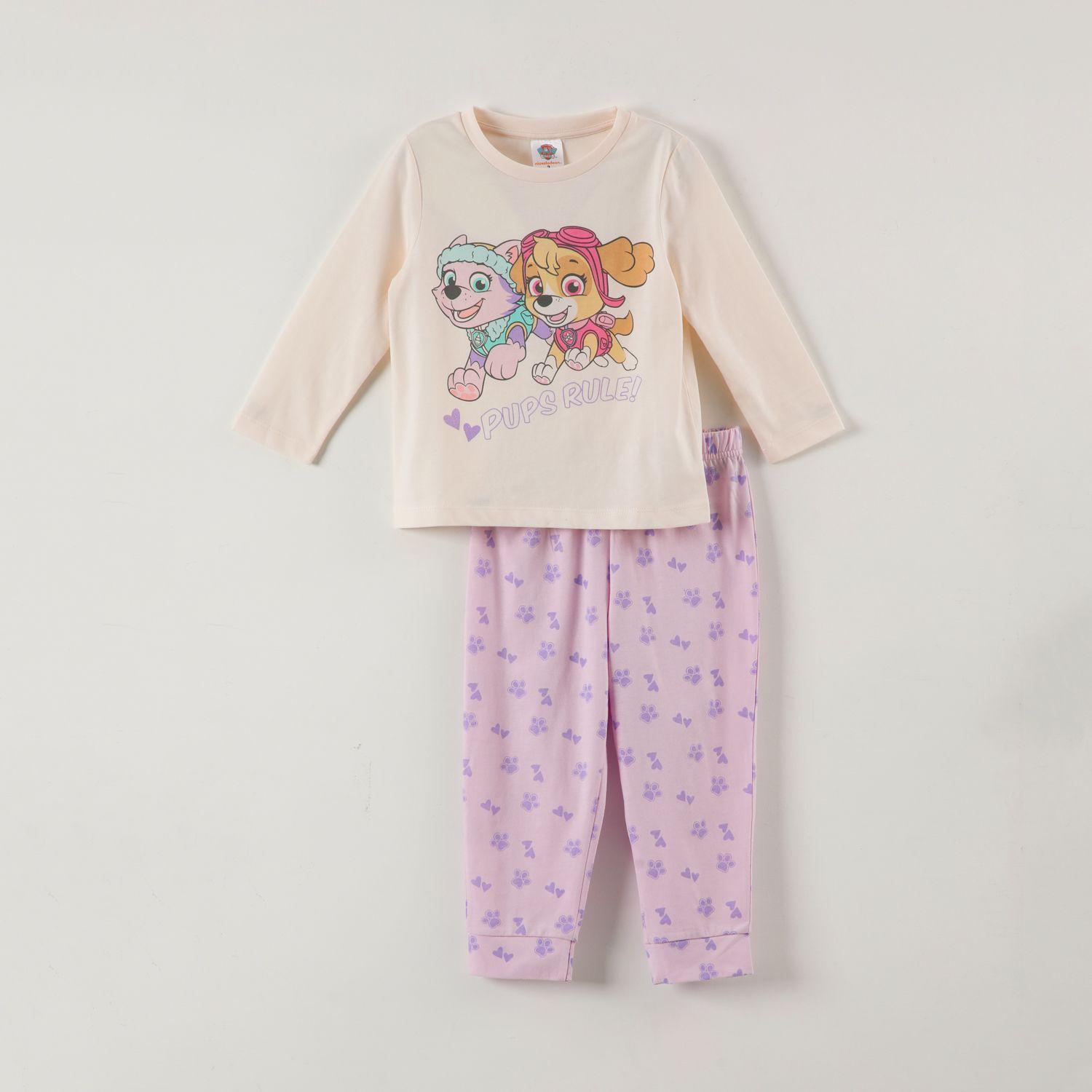 Conjunto Pijama Niña Pups Rule Beige Paw Patrol-0