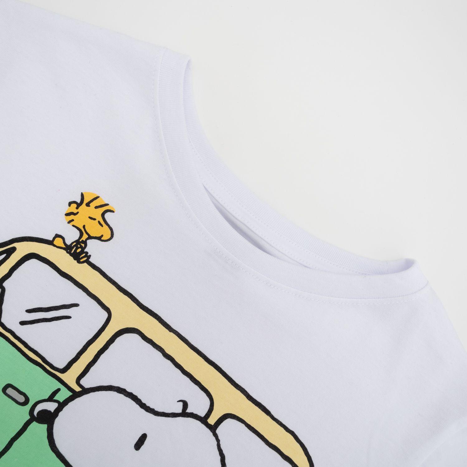 Polera Mujer Auto Blanco Snoopy-2