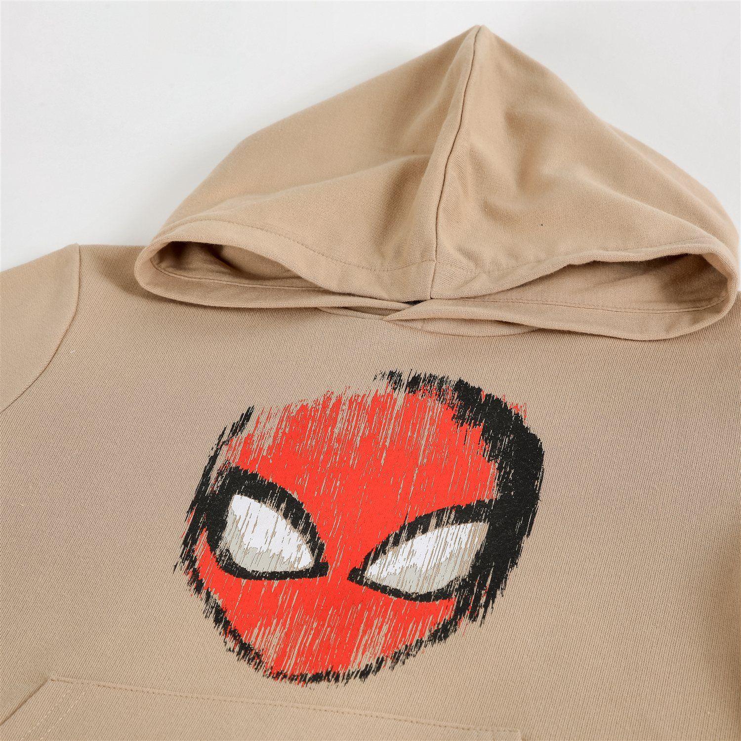 Conjunto Buzo Niño Spiderman Marvel Cara Café-3
