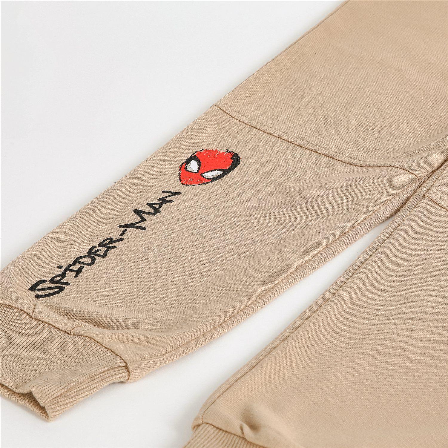 Conjunto Buzo Niño Spiderman Marvel Cara Café-5