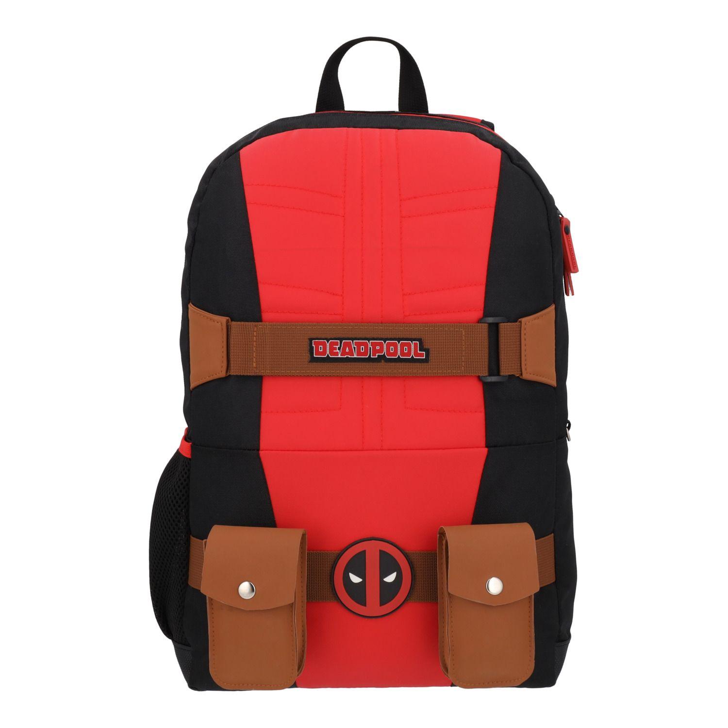 Mochila Escolar Niño Deadpool Rojo Marvel-0