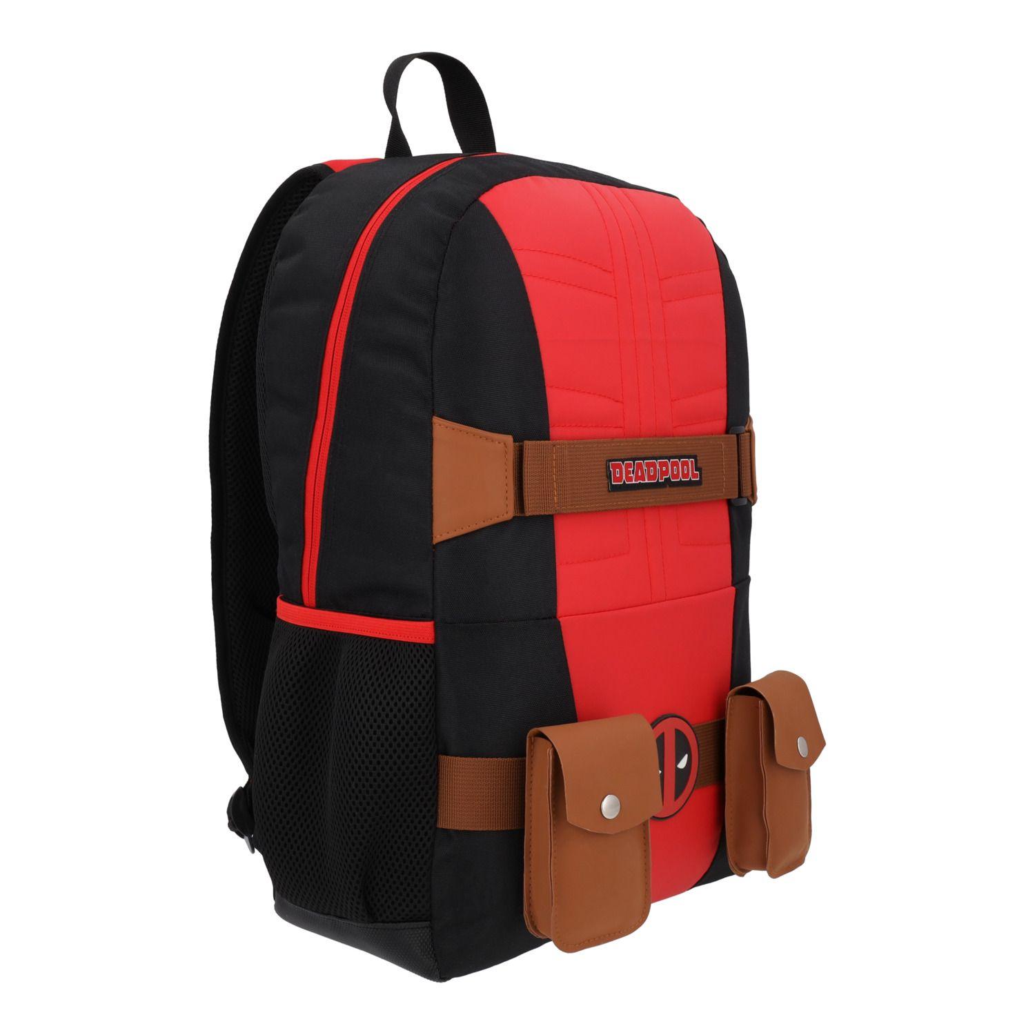 Mochila Escolar Niño Deadpool Rojo Marvel-1