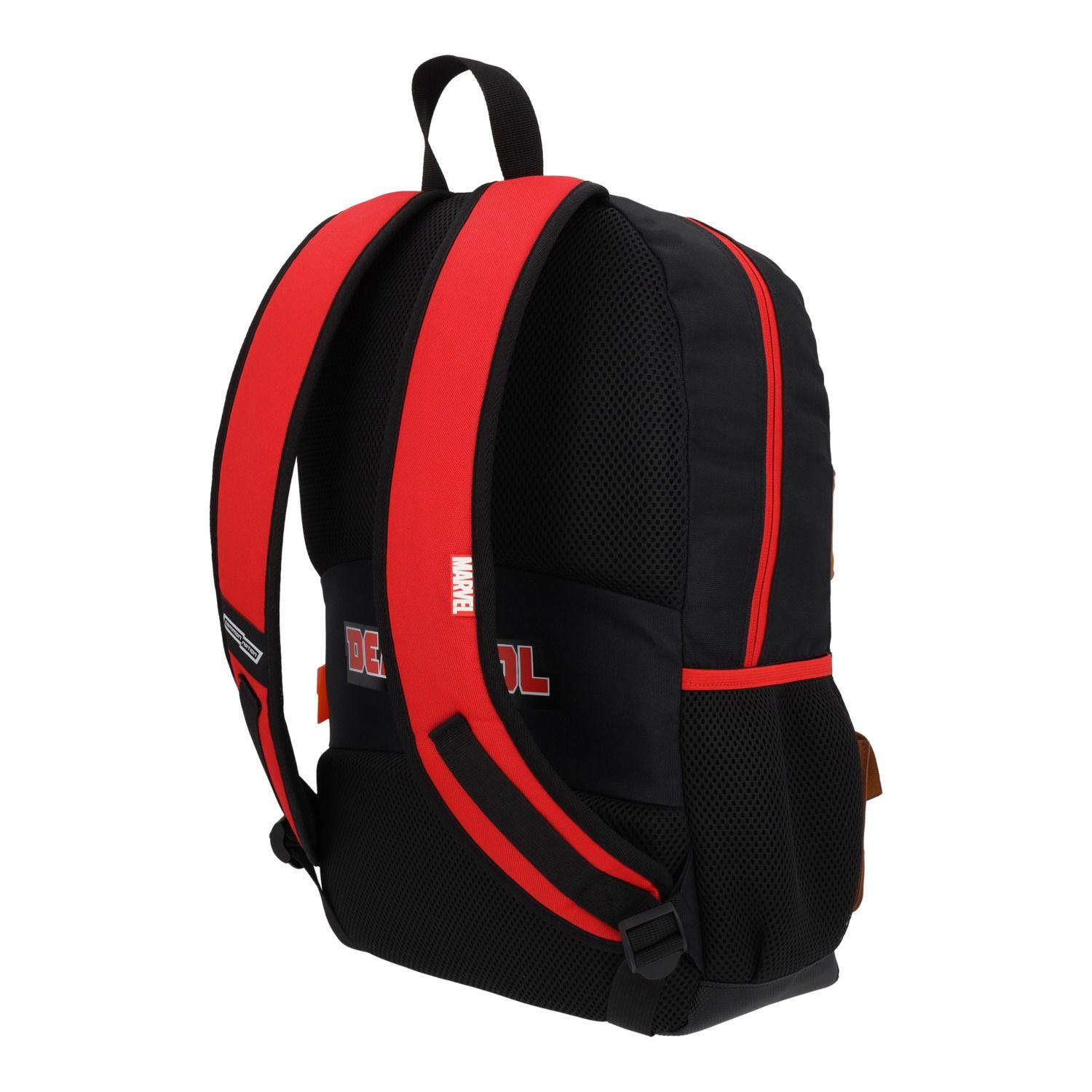 Mochila Escolar Niño Deadpool Rojo Marvel-3