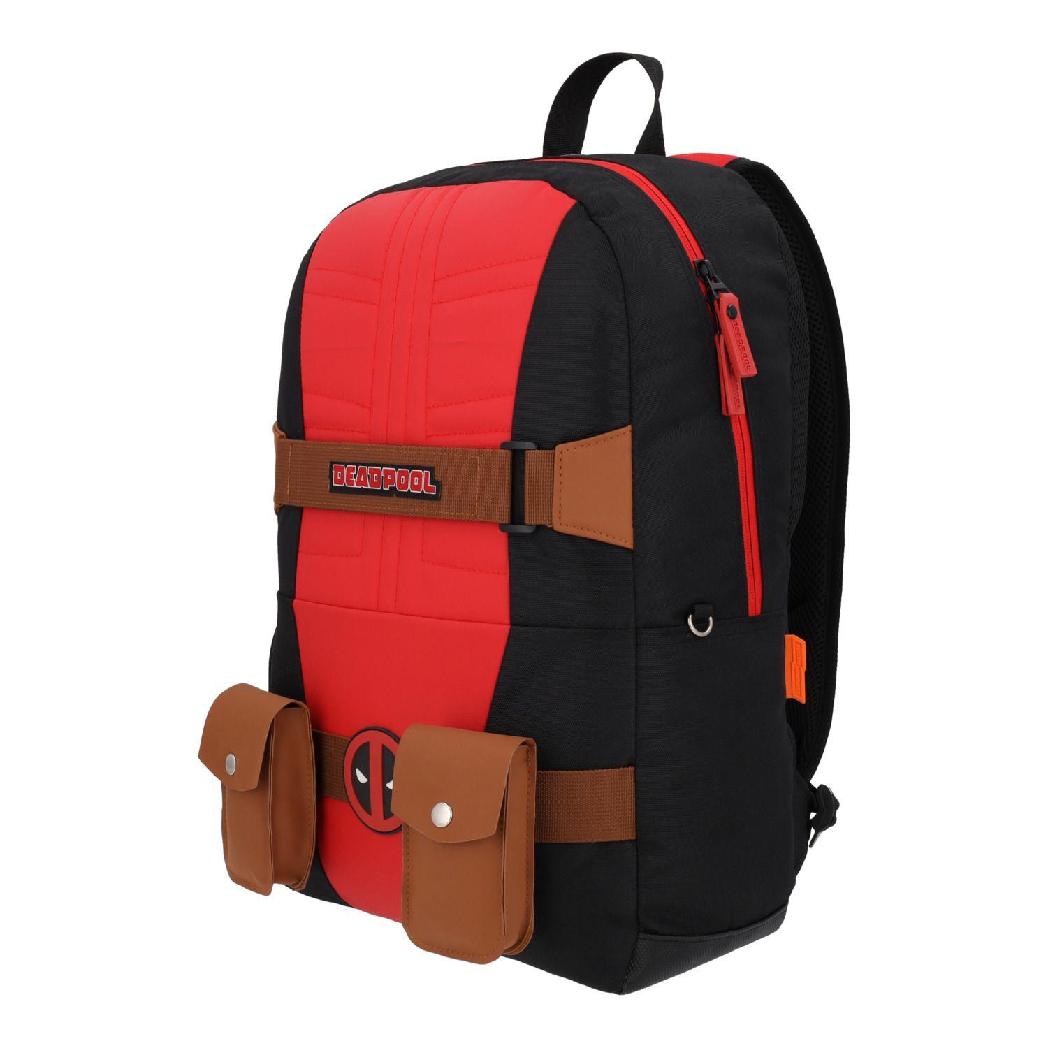 Mochila Escolar Niño Deadpool Rojo Marvel-7