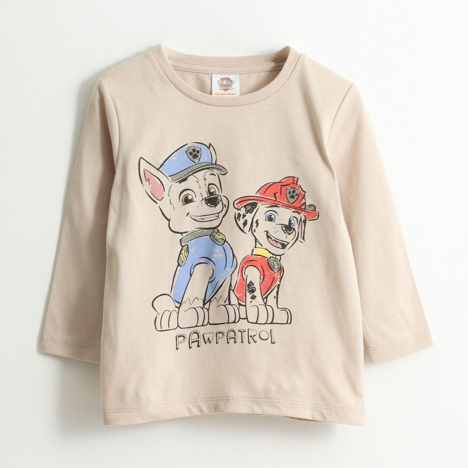 Polera Manga Larga Niño Chase & Marshall Gris Paw Patrol-0