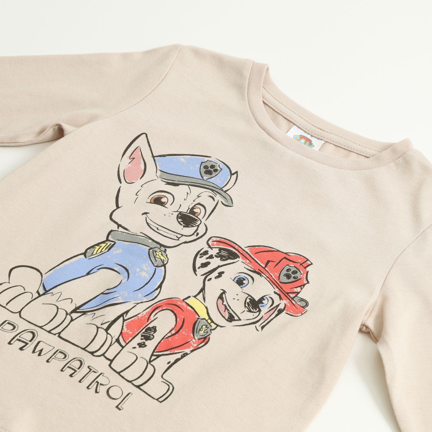Polera Manga Larga Niño Chase & Marshall Gris Paw Patrol-2