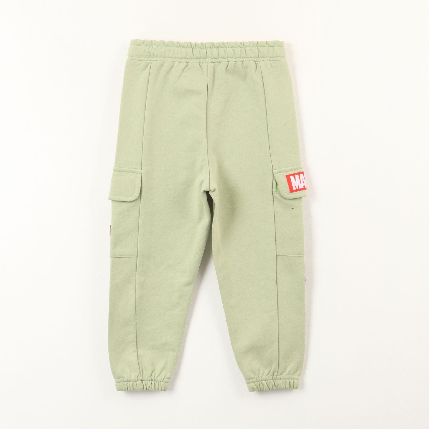 Pantalon Cargo De Buzo Niño Spidey Bolsillos Verde Marvel-2