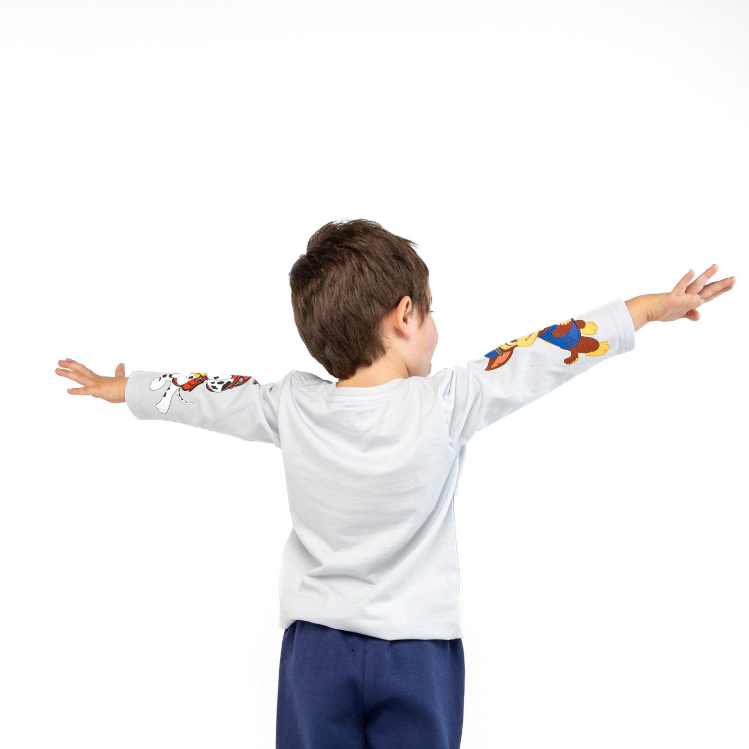 Polera Manga Larga Niño Chase Marshall Gris Paw Patrol-2