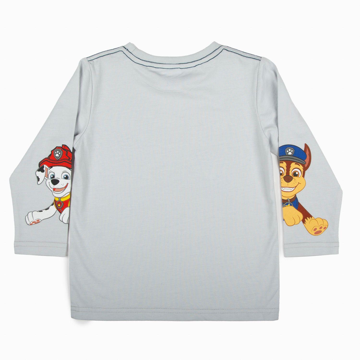 Polera Manga Larga Niño Chase Marshall Gris Paw Patrol-4