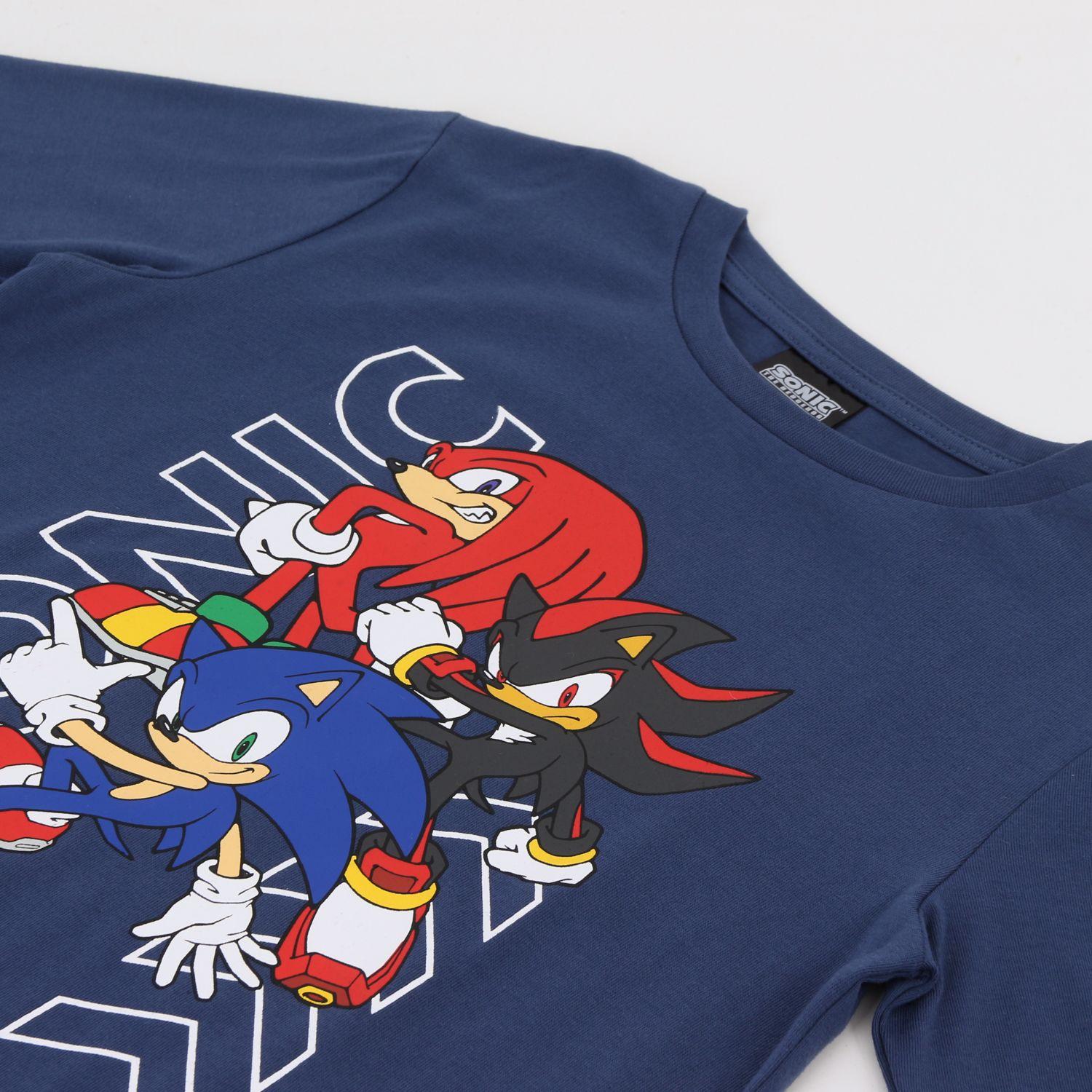 Polera Manga Larga Niño Personajes Azul Sonic-2