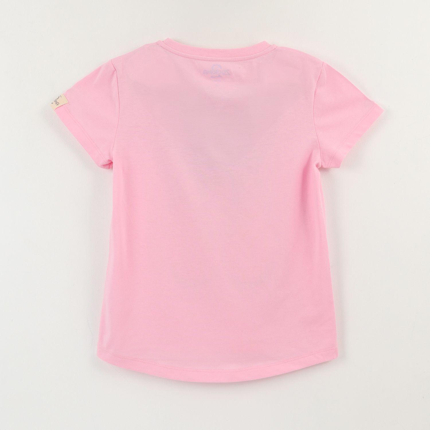 Polera Manga Corta Niña Rosado Hopps Face Zootopia Disney-2