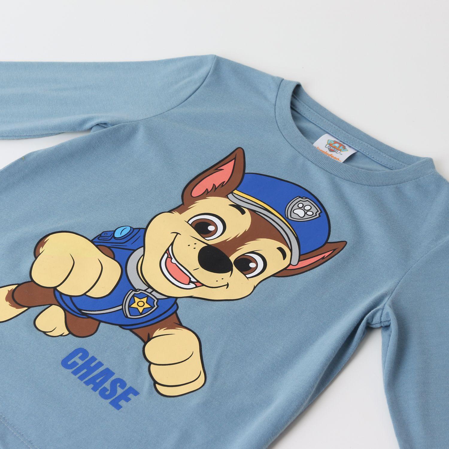 Polera Manga Larga Niño Chase Azul Paw Patrol-2
