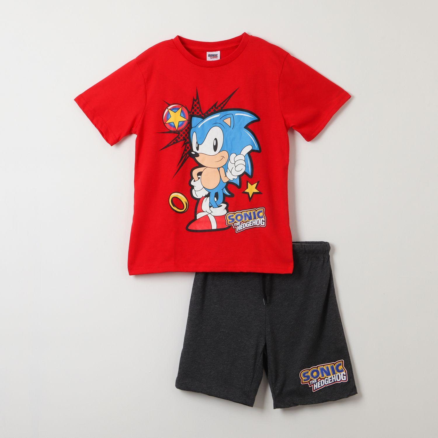 Pijama Corto Niño Sonic Personaje Rojo Sonic-0
