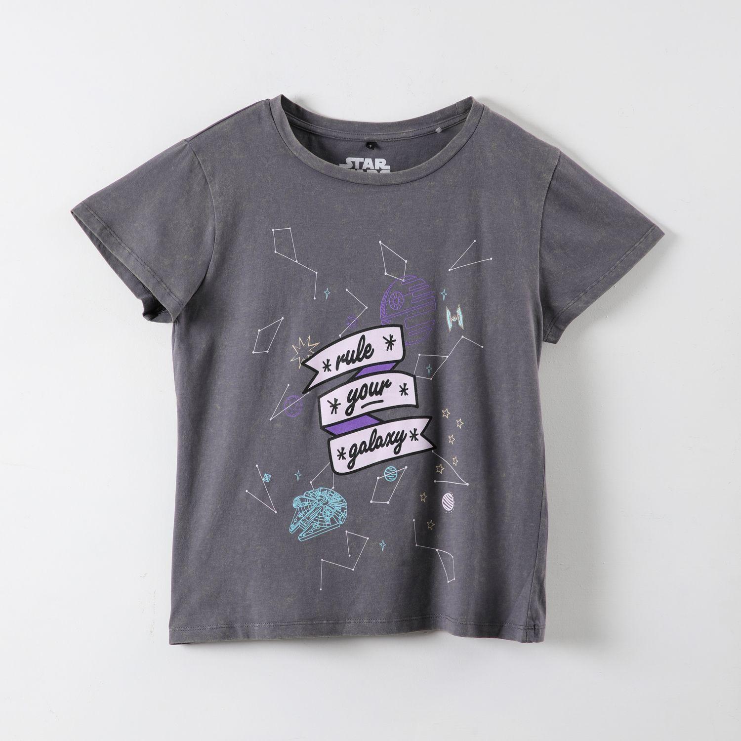 Polera Mujer Rule Your Galaxy Gris Star Wars-0