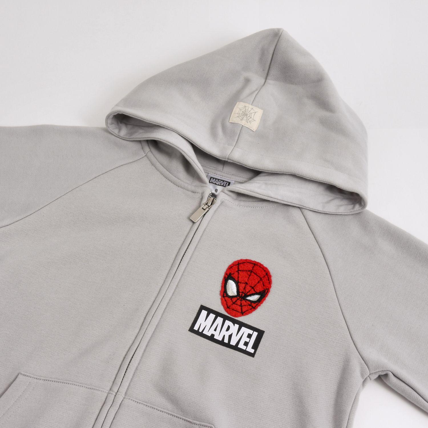 Conjunto Buzo Niño Hoodie Back Print Spiderman Gris Marvel-2
