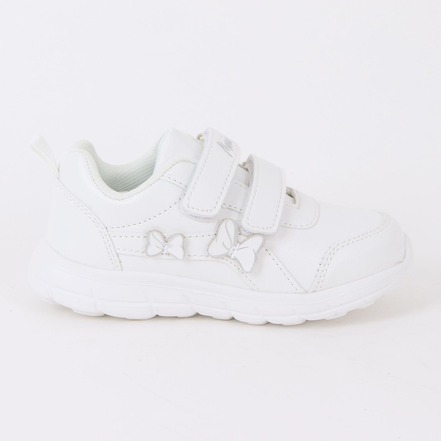 Zapatilla Escolar Niña Cintas Minnie Mouse Blanco Disney-0