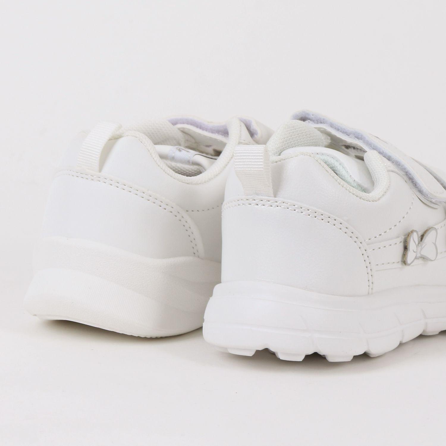 Zapatilla Escolar Niña Cintas Minnie Mouse Blanco Disney-2